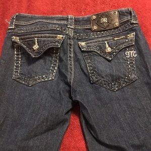 Miss Me Overstitched Straight Leg Jeans